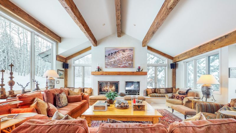 Relax after the slopes in this spacious living area brought to you by Snowmass Vacations