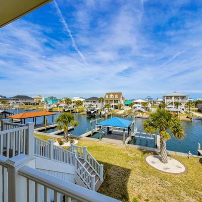 View of the private boat dock available to guests of Bella Luna.