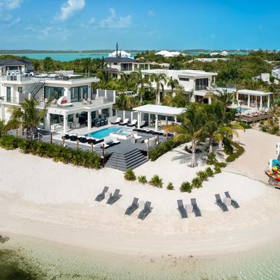 Exterior view of a Turks and Caicos vacation rental.