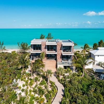 Exterior view of a Turks and Caicos vacation rental.