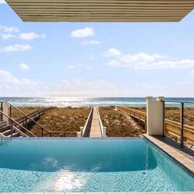 Private pool with views of the Gulf.