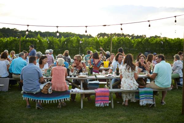 family at vineyard