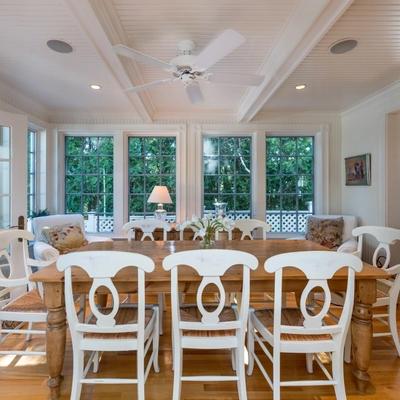 Dining area in a Martha's Vineyard vacation rental.
