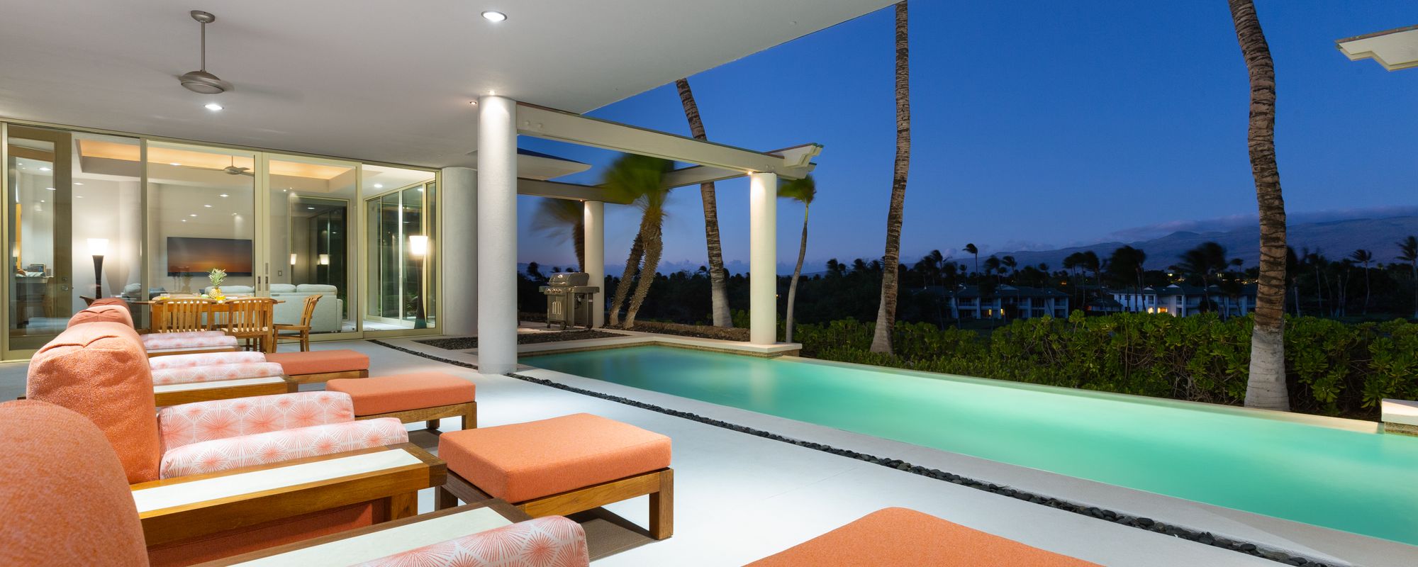 Poolside views from Hawaii vacation rental