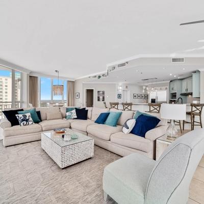 Open layout in a Gulf Shores vacation rental.