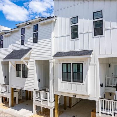 Exterior view of a newly built Kill Devil Hills vacation rental.