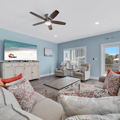 Living room in a Gulf Shores vacation rental.