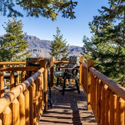 Porch view from Elk Road Cabin.