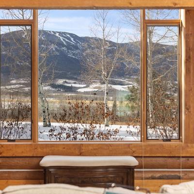Mountain views from Grizzly Peak Cabin.