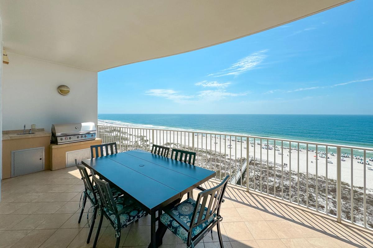 View from the balcony at an Orange Beach vacation rental.