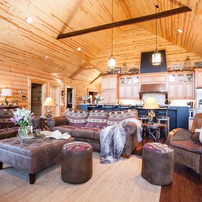 Living room in an Asheville vacation rental.