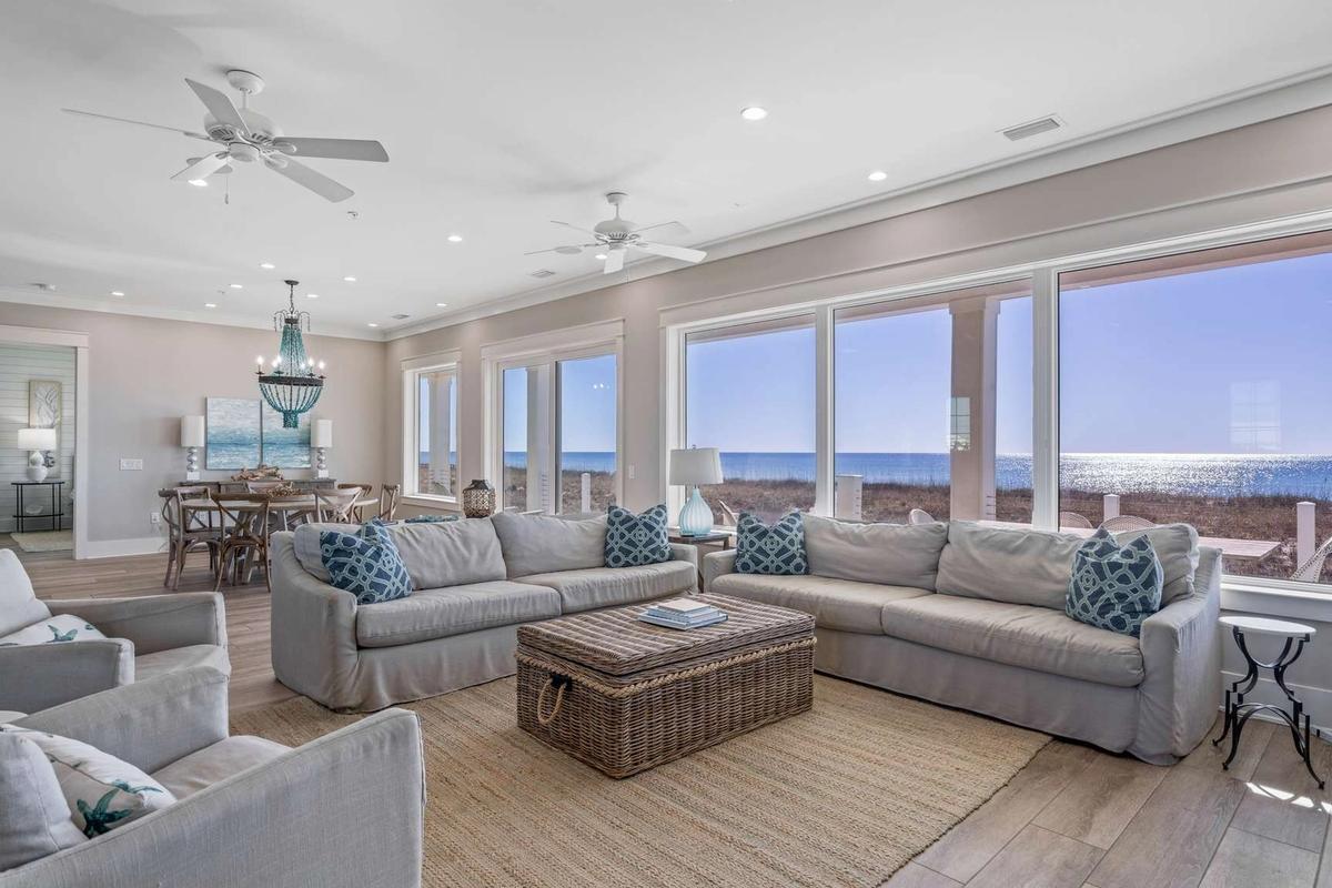Blue Sky Navarre Beach Rental Living Room