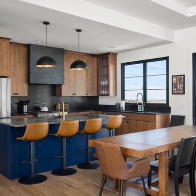 Modern kitchen in Five Peaks Retreat.