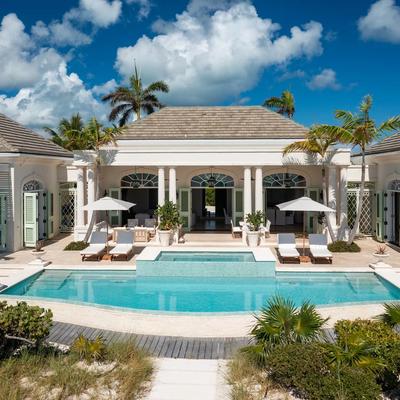 Exterior view of a Turks and Caicos vacation rental.