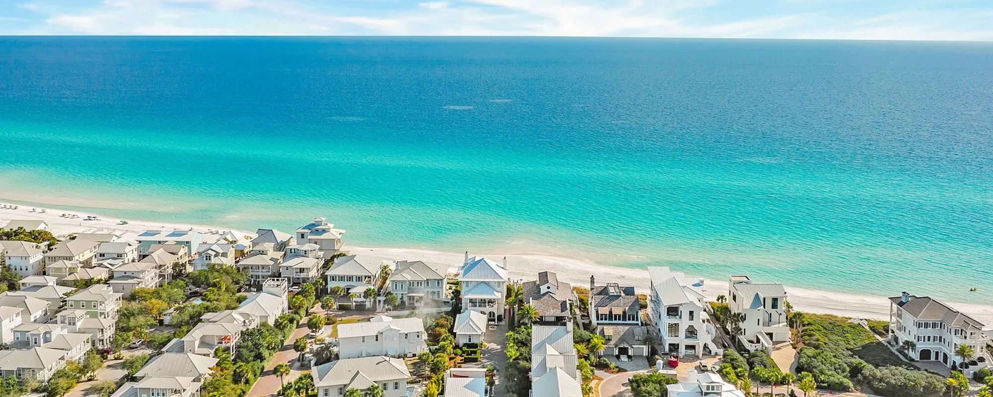 Aerial view of Beach in 30A Florida