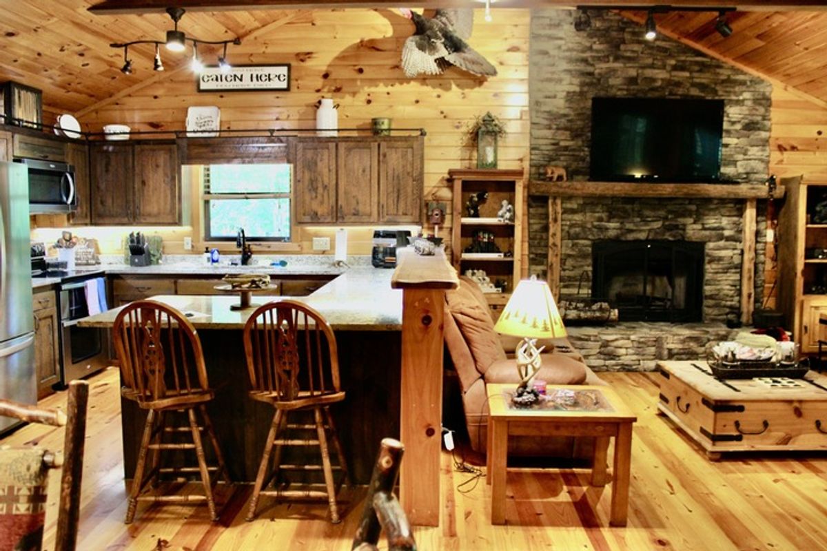 Interior of Trails End Lodge.