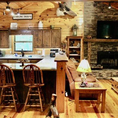 Interior of Trails End Lodge.