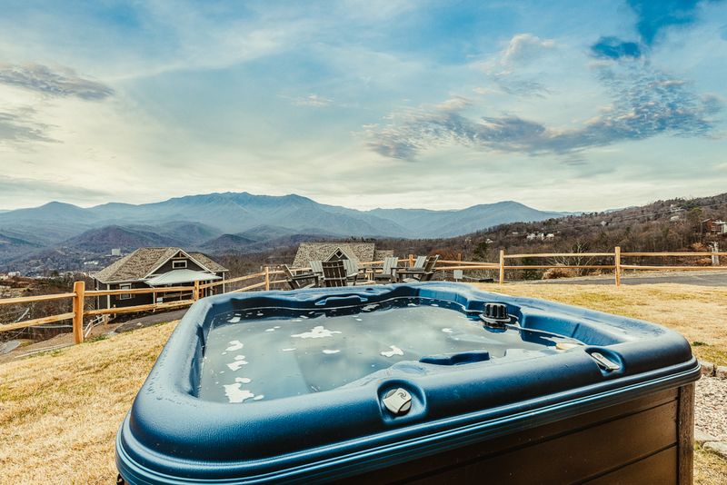 Hot tub at Smoky Mountain vacation rental