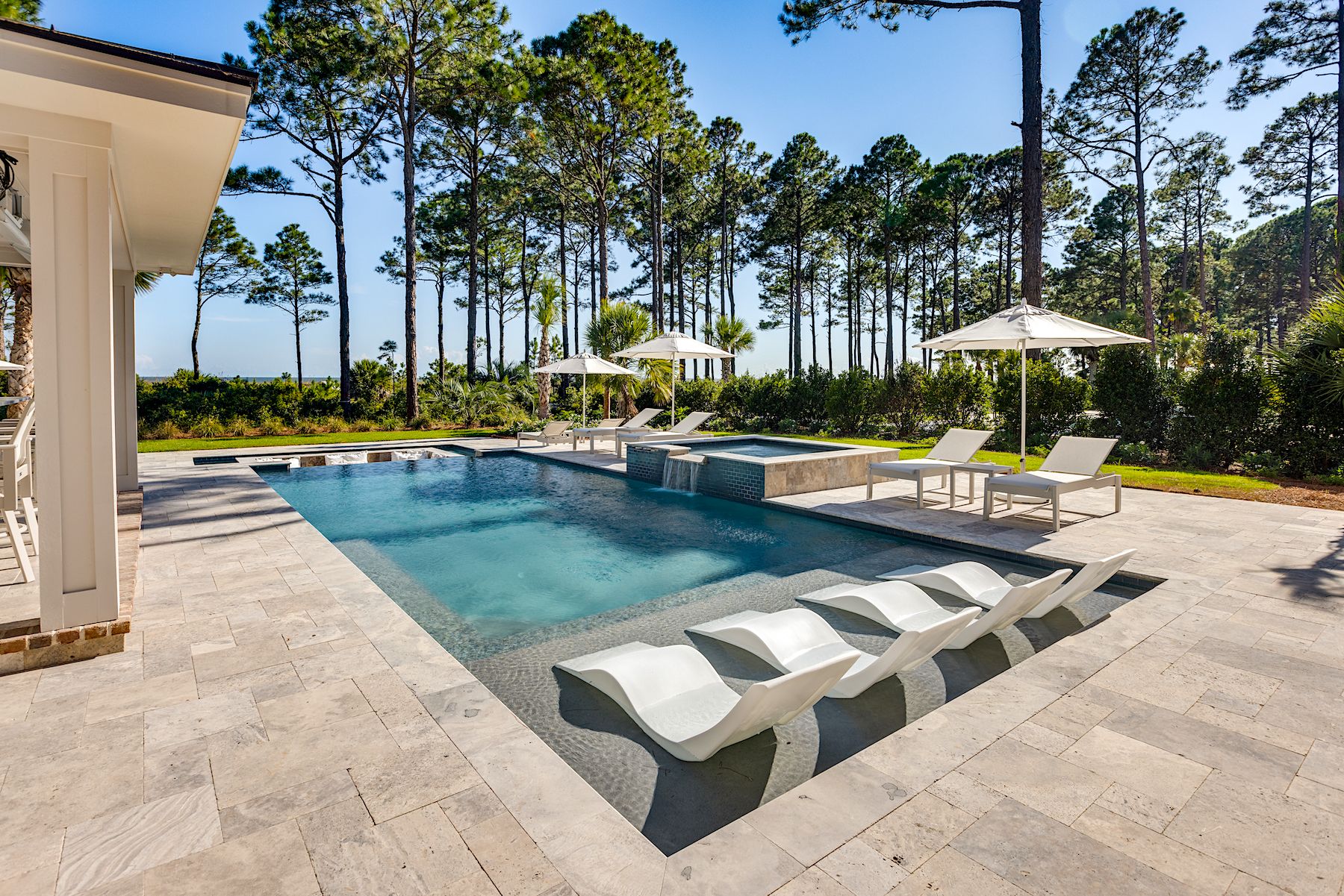 View of Private Pool At A Luxury Oceanfront Hilton Head Island Vacation Rental