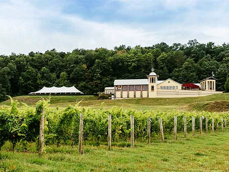 View of Keuka Winery in Finger Lakes, NY