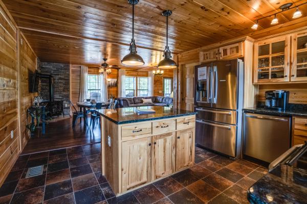 Kitchen in a Finger Lakes vacation rental.