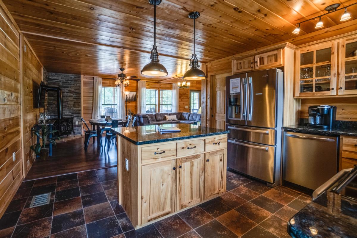 Kitchen in a Finger Lakes vacation rental.