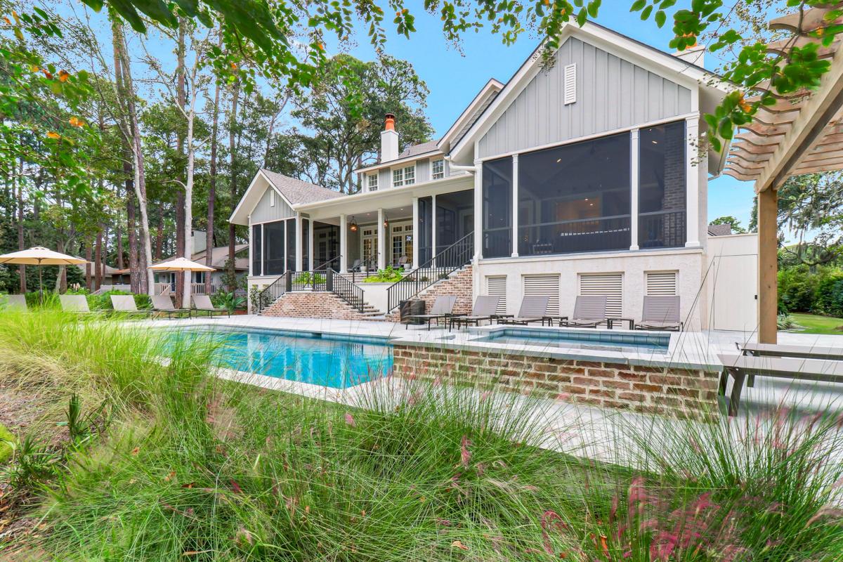 Exterior of 14 North Live Oak with a private pool.