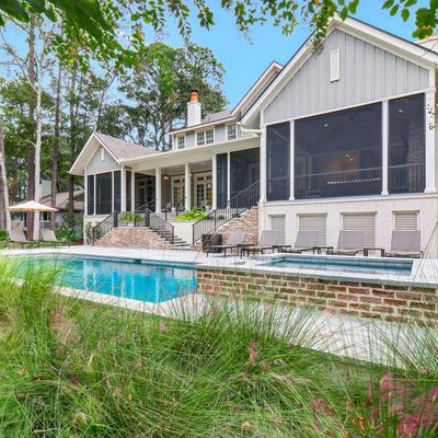 Exterior of 14 North Live Oak with a private pool.