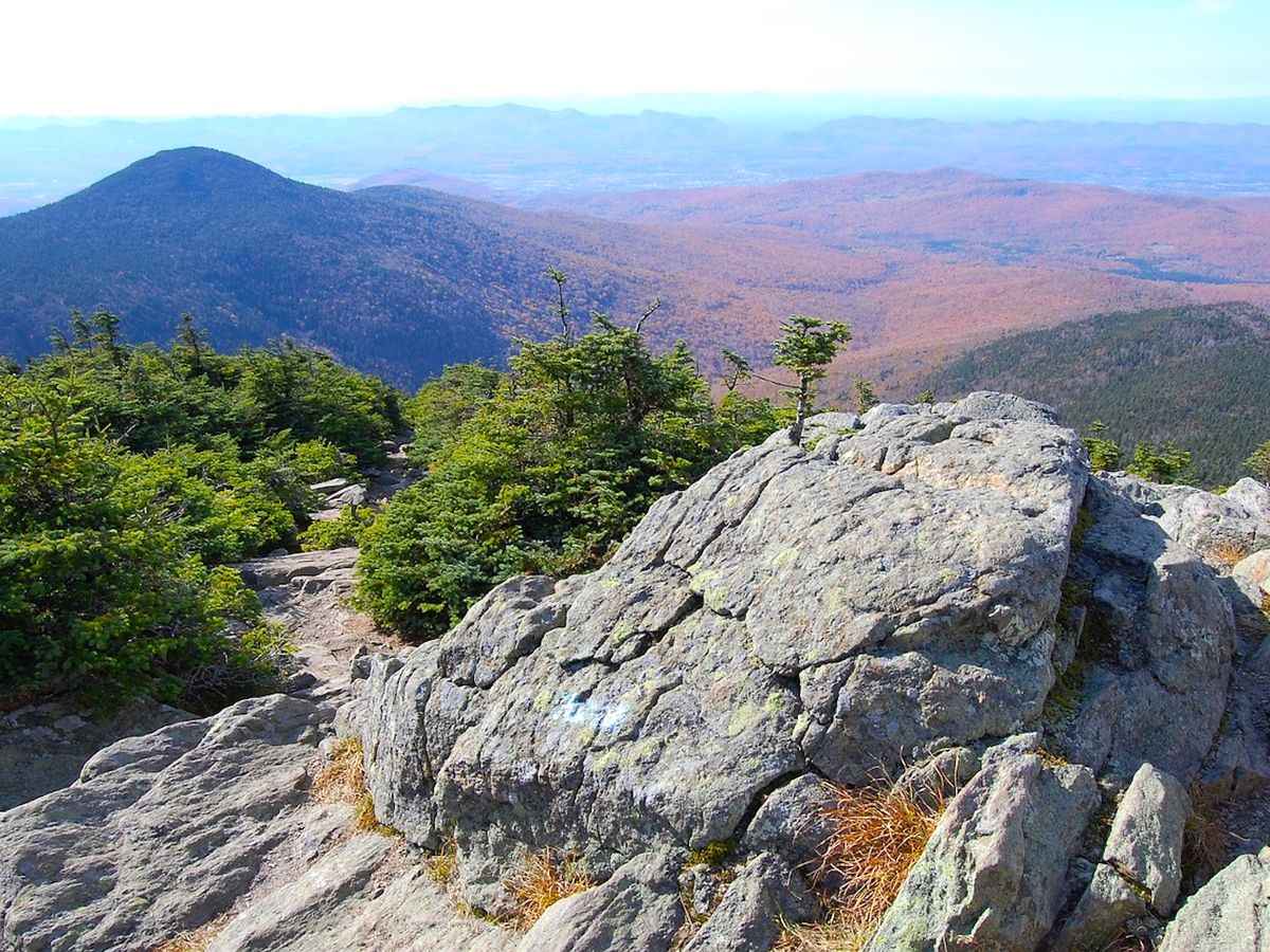 View of Surrounding Mountains from the Top of The Killington Peak Loop Hiking Trail