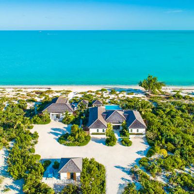 Aerial view of a Turks and Caicos vacation rental.
