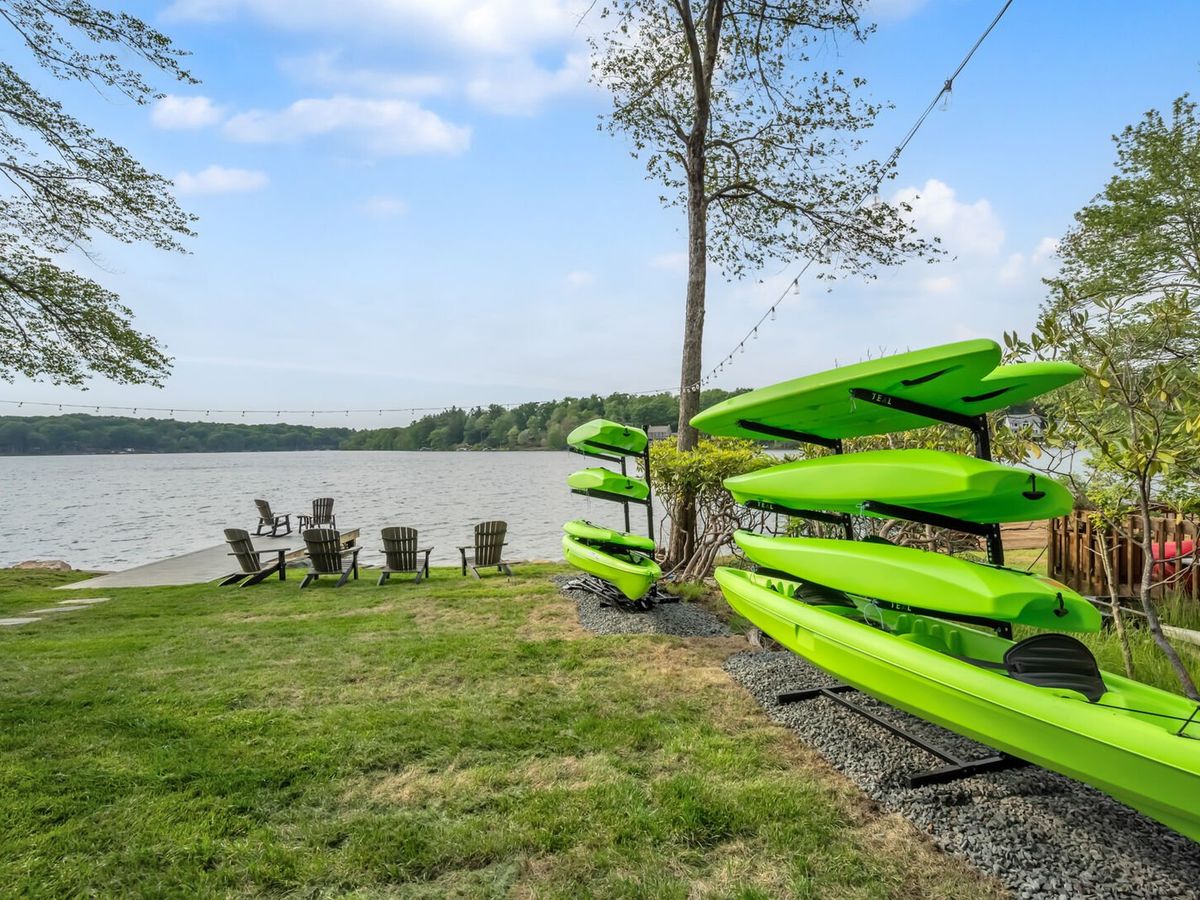 Green Kayaks on Lake Harmony, Poconos, PA