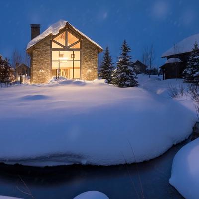 Snowy night vacation rental