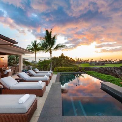 Exterior view with private pool.