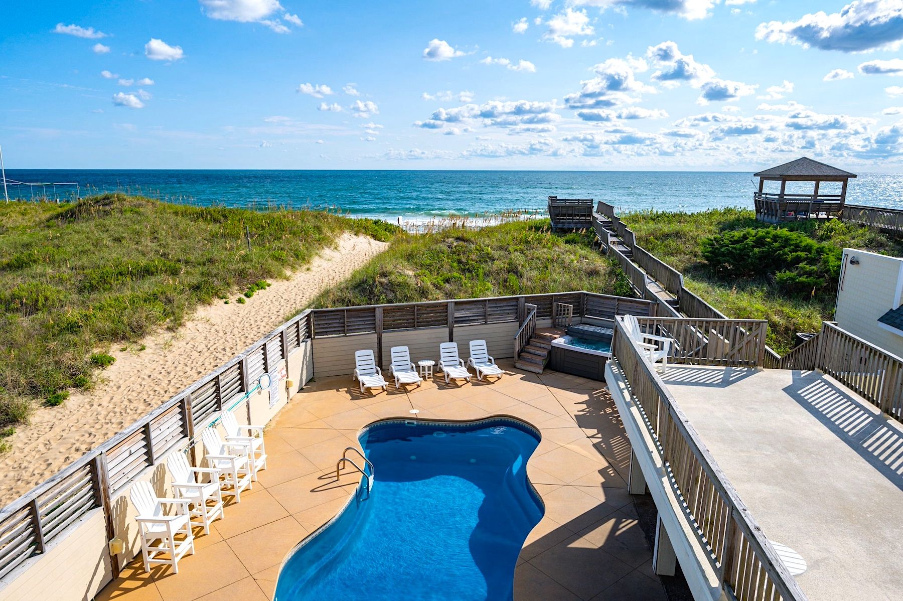 Ocean View From the Deck of An Outer Banks Vacation Rental with Private Pool 