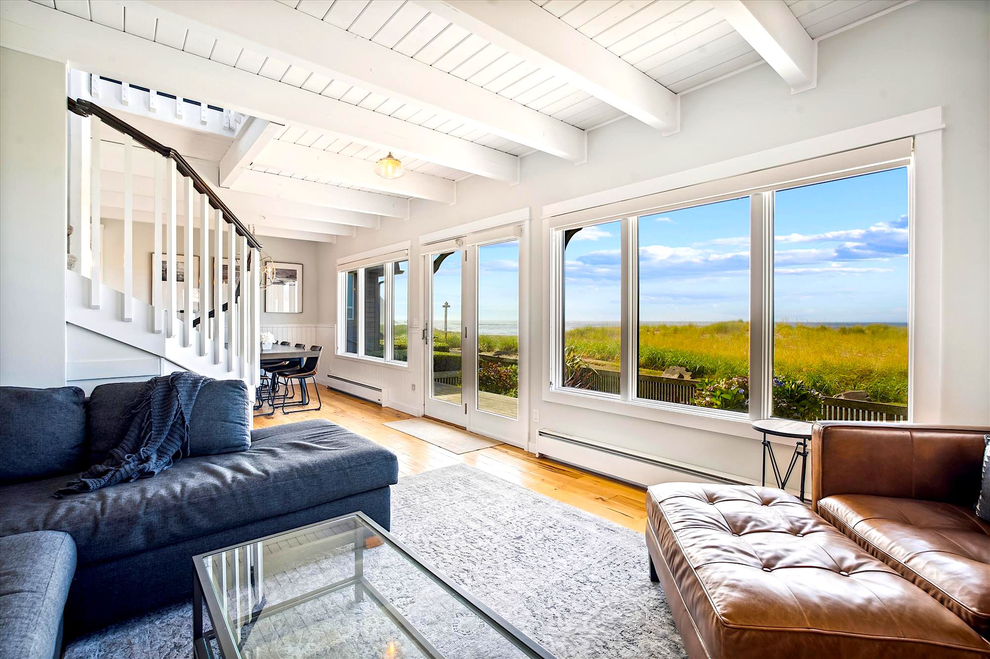 Ocean View From Living Room in Luxury Cannon Beach Vacation Rental
