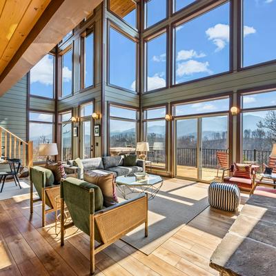 Floor to ceiling windows in Casa Buena Vista.
