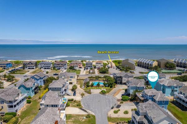 Beach Access Drone Shot