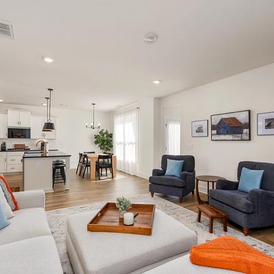 Open living space at Clemson's Golden Door Retreat.