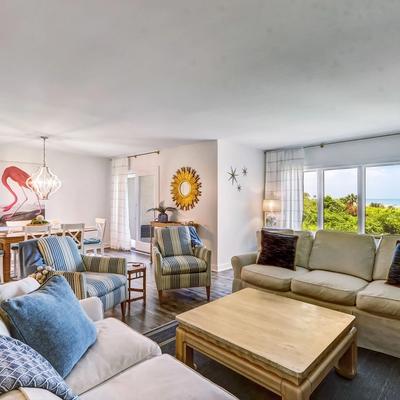 Living Room With Ocean Views At Luxury Amelia Island Villa Rental