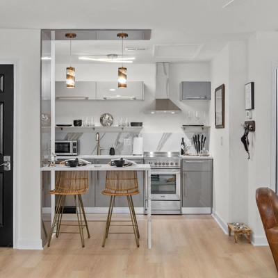 Studio kitchen in Stranded Unit C.