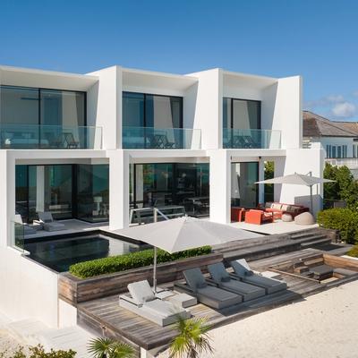 Exterior view of a Turks and Caicos vacation rental.