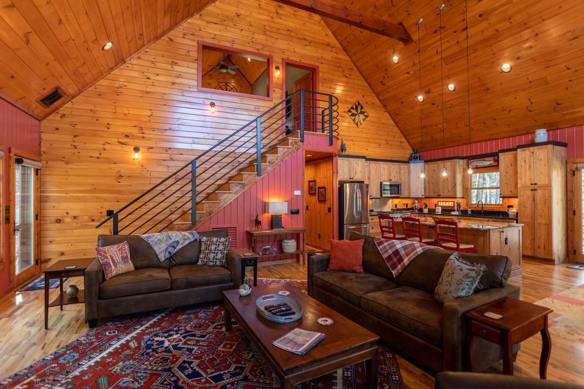 Interior view of a NC mountain cabin.