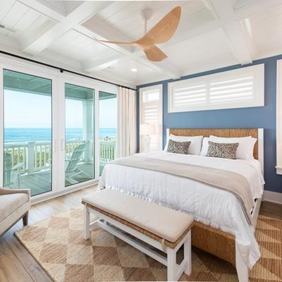 Bedroom in Carolina Joy with ocean views.