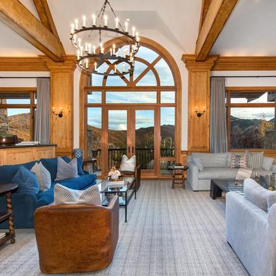 Living room in a Park City vacation rental.