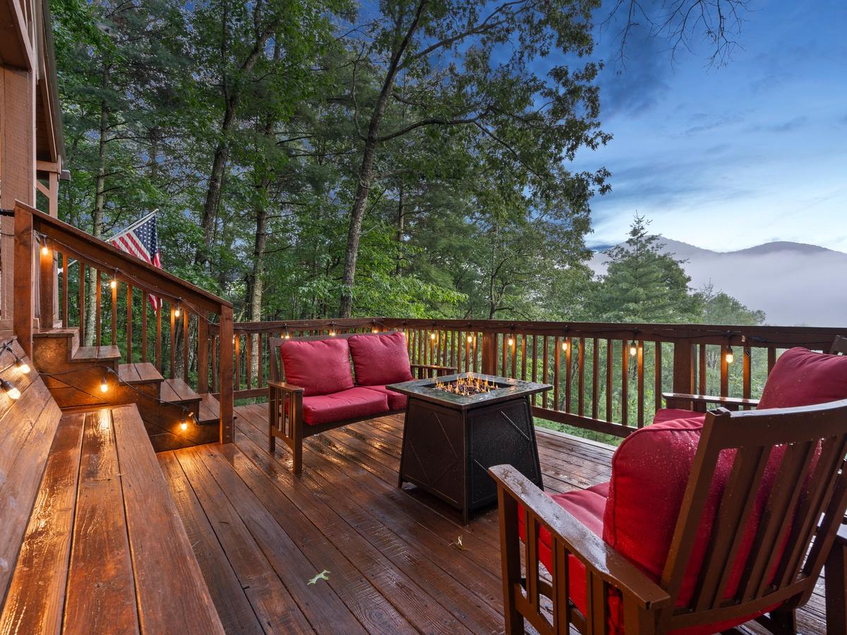 Luxury Suches Georgia Vacation Rental Back Deck Overlooking Mountains