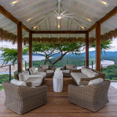 Outdoor living space at Royal Estates.