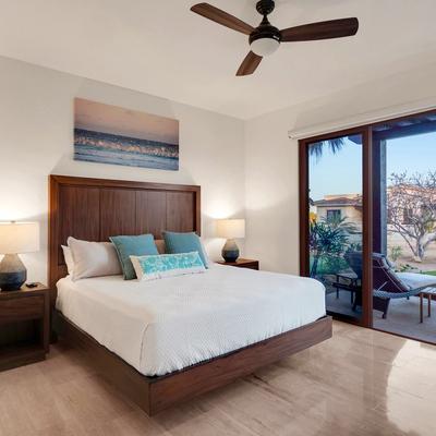 Primary bedroom in a Los Cabos vacation rental.