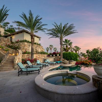 View of the hot tub at a Los Cabos vacation rental.