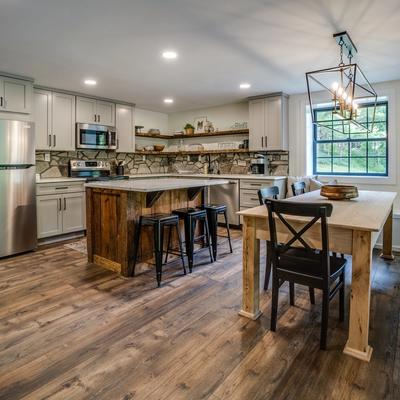 Open layout in a Finger Lakes vacation rental.