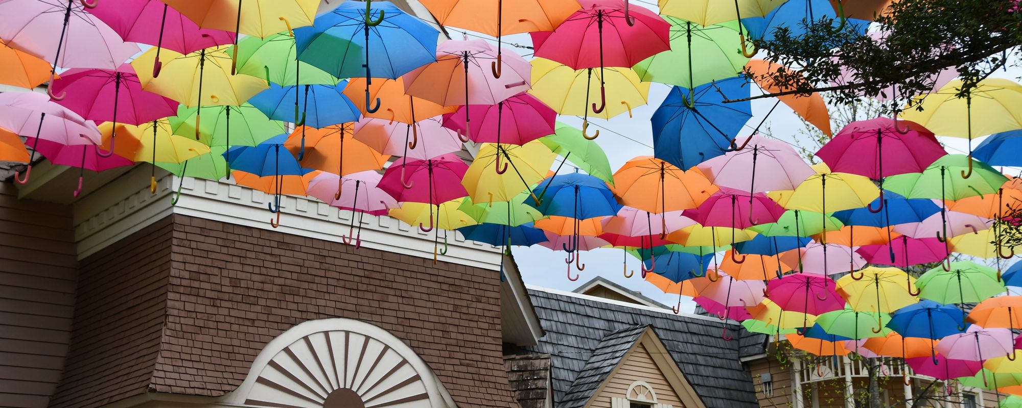 Colorful Umbrellas at Dollywood in Pigeon Forge